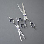 Cricket Centrix Vortex V2 Revolving Thumb 6.5" Shear Professional Stylist Hair Cutting Scissor Japanese Stainless Steel Left/Right Handed Includes A Bag with Accessories