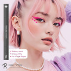 2-in-1 Eyeliner Stamp, Pigmented Intense Black Formula, Smudge-Budge Proof, Sweatproof, 24 Hour Stay Eyeliner Stamp Star Butterfly or Heart (Pink Heart)