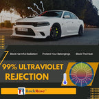 RockRose 20% Nano Ceramic Car Window Tint 40 in x 15FT 2PLY Privacy Film Heat Block, 99% UVR, and 85% IRR Block for Auto or Home Strong Adhesive, Easy Shrink, Plotter Friendly - Charcoal