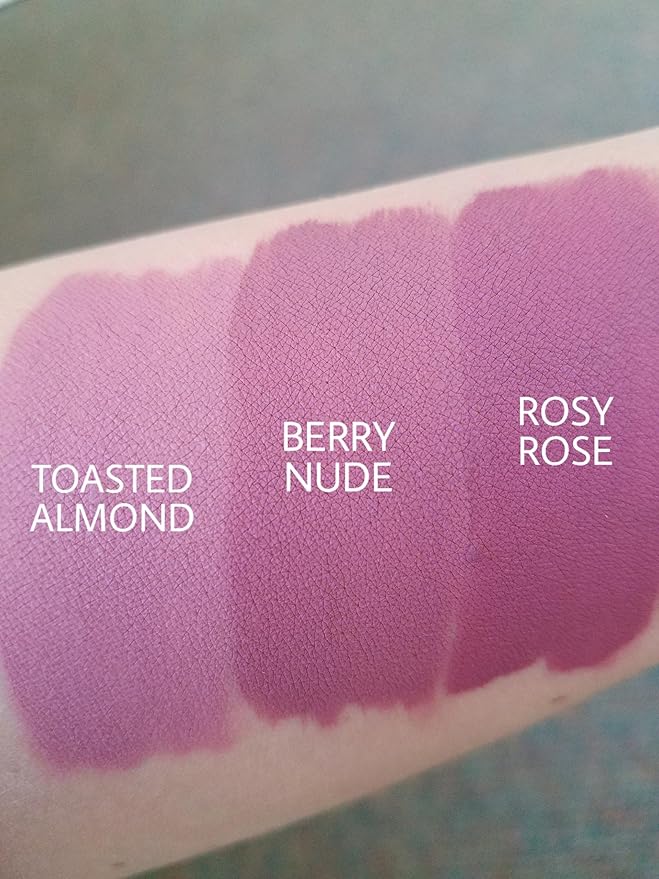 Aromi Pink Nude Matte Liquid Lipstick | Blush Beige Lip Color, Long-lasting, Waterproof, Vegan, Cruelty-free, Handmade (Toasted Almond)
