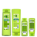 Garnier Fructis Sleek & Shine Full + Travel Size Shampoo (12.5 & 3 Fl Oz) + Conditioner (12 & 3 Fl Oz) Set for Frizzy, Dry Hair, Plant Keratin + Argan Oil (4 Items), 1 Kit (Packaging May Vary)