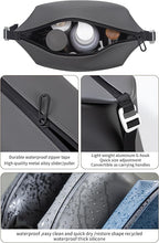 6"x 9.84" 4.5L Large Silicone Toiletry Bag,Waterproof Leakproof Foldable Travel Organizer,Dopp Kit Alternative for Men & Women,Black