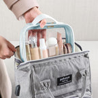 PACKISM TSA Approved Toiletry Bag, 3 Pack Clear Makeup Bags with Handle Large Opening, Clear Toiletry Bags Fit Carry-on Travel Essentials, Quart-sized Travel Bags for Toiletries, Multicolor