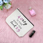 Sfodiary 40th Birthday Gifts for Women Makeup Bag 40 Year Old Birthday Gifts Best Friend Gift Cosmetic Bag Wife Gift Ideas for 40th Anniversary Mom Travel Cosmetic Pouch Christmas Gift for Women