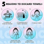 Disposable Face Towel, 50% Thicker, Soft for Sensitive Skin, Multipurpose Cleaning Cloth, 70 Count, 6 pack