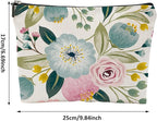 Makeup Bag Spring Flowers Cosmetic Bag Mini Portable Travel Toiletry Bag Organizer Makeup Brushes Aesthetic Accessories Waterproof Storage Bag for Women