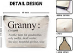 Sufamb Granny Gifts Makeup Bag, Best Granny Gifts for Mother's Day Birthday from Grandkids Cosmetic Bags, Gift for Grandma Portable Small Toiletry Bag Zipper Makeup Pouch