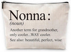 Sufamb Nonna Gifts Makeup Bag, Nonna Gifts for Mother's Day Birthday from Grandkids Cosmetic Bags, Best Grandma Gift Portable Small Toiletry Bag Zipper Makeup Pouch