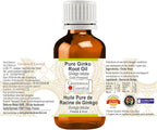 Greenwood Essential Pure Ginko Root Oil (Ginkgo biloba) Natural Therapeutic Grade Cold Pressed 50ml (1.69 oz)
