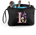 SEAMOON Women Birthday Unique Initial Funny Gifts for Teenage Girl Sister Friends Bridesmaid Personalized Travel Make up Cosmetic Bag with Mirror Valentines Mothers Day Christmas Graduation L