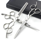 Professional Stainless Steel Hair Clippers for Hairdressers - 6/7/7.5/8/9-inch Sharp Blades (6 inch-4pc)