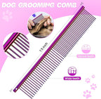 JASON Professional 6 in 1 Dog Scissors Kit - Straight, Thinning, Chunker, Curved Shears and Comb for Long Short Hair and Cat