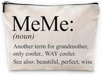 Sufamb Meme Gifts for Grandma,Grandma Makeup Bag,Meme Gifts,Meme Mother's Day Gifts,Grandma Gifts,Grandma Gifts from Grandchildren,Grandma Birthday Gifts,Meme Small Cosmetic Makeup Bag for Purse