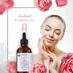 HBNO Organic Camellia Oil - Huge 4 oz (120ml) Value Size - USDA Certified Organic Camellia Oil, Cold Pressed Carrier Oil for Face, Body, Lips, Nails, Shampoo & Conditioner