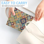 Makeup Bag Oriental Tile Cosmetic Bag Mini Portable Travel Toiletry Bag Organizer Makeup Brushes Aesthetic Accessories Waterproof Storage Bag for Women