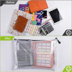 12 Pcs Plastic Mesh Zip File Bags, Waterproof Tear-Resistant Document File Folders, A4 Size Zipper Documents Pouch Document Organizer Bags for School Office Home Travel Storage(13.5×9.5Inch)