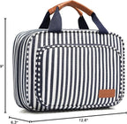 Bosidu Hanging Travel Toiletry Bag,Large Capacity Cosmetic Travel Toiletry Organizer for Women with 4 Compartments & 1 Sturdy Hook,Perfect for Travel/Daily Use/Christmas