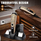 Ufree Gifts for Men, Beard Trimmer with Charging Stand, IPX7 Waterproof Electric Razor Shavers for Men, Clippers for Hair Cutting, Mens Grooming Kit for Mustache Nose Facial Body