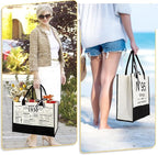 95th Birthday Gifts for Women Canvas Tote Bag Travel Gear,Unique 95 Years Old Gifts for Wife Mom Sister Aunt Friends Her, Vintage N°95 Handbag & Cosmetic Bag & Back in 1930 Poster