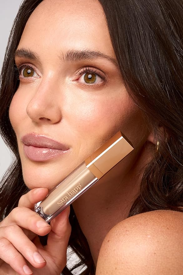 Sara Happ Nude Slip Luxe Gloss - High-Impact Shine & Long-Lasting Wear, Nourish, Hydrate, and Heal Your Lips, 0.21 fl. oz.