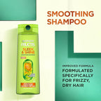 Garnier Fructis Sleek & Shine Shampoo (22 Fl Oz) + Conditioner (21 Fl Oz) Set for Frizzy, Dry Hair, Plant Keratin + Argan Oil (2 Items), 1 Kit (Packaging May Vary)