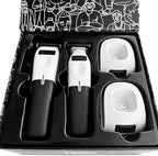 TPOB Play Barber Hair Clippers & Trimmer for Men 7500 RPM with Rubber Grips (White 2 Set)