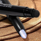 Longwear Cream Eye Shadow Sticks(48 Violet Metallic), Smudge-Proof, Waterproof Eyeshadow,Silky Formula Glitter With Makeup Brush,Light Purple Eyeshadow Stick