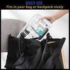 16 Pieces Clear Makeup Bags Bulk, TSA Approved Toiletry Bag for Travel, PVC Waterproof Cosmetic Pouches Clear Pouch with Zipper for Men and Women Carry-on Travel Essentials Cosmetic Bags (White-M)