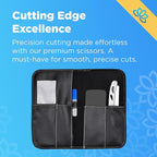Equinox Professional Hair Scissors Set - Premium Essential Kit, Includes Hair Cutting Scissors, Thinning Shears, Straight Razor, Basic Comb, Cleaning Cloth, & Sandpaper - Hair Salon & Barber Supplies