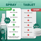 MOXE Eucalyptus Oil Shower Mist, Spa Steam Spray, Certified Natural 100% Essential Oils, Made in USA, Aromatherapy, Sinus Congestion Relief, Tension Relief (8oz)