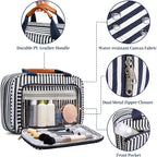 Bosidu Hanging Travel Toiletry Bag,Large Capacity Cosmetic Travel Toiletry Organizer for Women with 4 Compartments & 1 Sturdy Hook,Perfect for Travel/Daily Use/Christmas