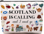 Scottish Gifts Makeup Bag, Edinburgh Gift - Scotland Travel Essentials Souvenirs for Women