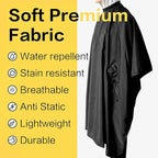 Salon Professional Barber Cape with Multi position Snap Closure Hair Cutting Kits Thin Hairdressing Capes for Unisex 47” * 56”