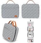 Bosidu Hanging Travel Toiletry Bag,Large Capacity Cosmetic Travel Toiletry Organizer for Women with 4 Compartments & 1 Sturdy Hook,Perfect for Travel/Daily Use/Christmas