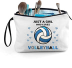 Volleyball Gifts,Volleyball Stuff,Volleyball Senior Night Gifts,Travel Makeup Bag,Birthday Gifts for Women,Gifts for Volleyball Players,Make Up Bags for Women,Gifts for Teen Girls