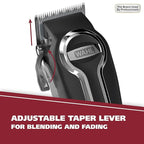 Wahl USA Elite Pro High-Performance Corded Home Haircut & Grooming Kit for Men – Electric Hair Clipper – Model 79602M