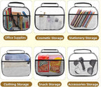 3 Pack Clear Hard Shell Zipper Case, Clear Makeup Bags with Handle, Hard Shell Travel Case, Waterproof Diaper Bag Organizing Pouches, Toiletry Bag for Travel, Hard Shell Zipper Case for Snacks
