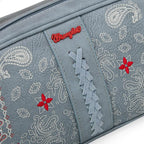 Montana West Wrangler Makeup Bag for Women Small Cosmetic Toiletry Bags Western Paisley Make Up Pouch Durable Cute Travel Purse, Jean Blue
