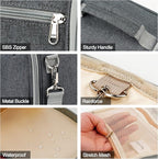 Hanging Toiletry Bag for Women & Men, Cruise Ship Travel Essentials, Holds Full Size Shampoo, with Dry and Wet Separation Cosmetic Bag, Makeup Organizer Bag, Bathroom Water-resistant Bag, Grey