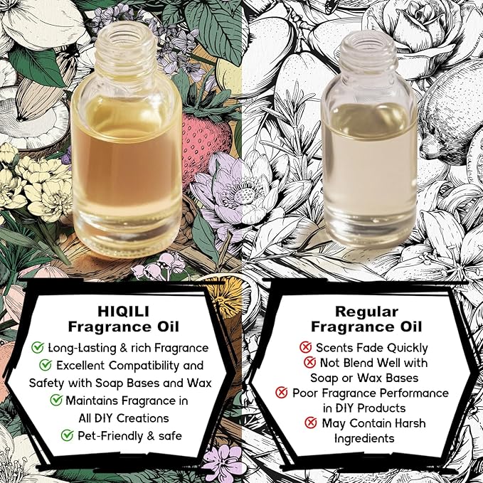 HIQILI Jasmine Fragrance Oil for Aromatherapy Diffuser, Floral Scent for Candle, Perfume Making, Skin Care, Laundry Essential Oil - 1 Fl Oz