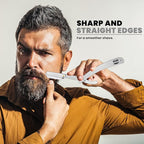 Utopia Care Professional Straight Razor for Men, Barber Straight Edge Razor Safety with 100 Pack Blades, Silver