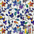 Window Privacy Film Stained Glass Window Film Frosted Window Film Window clings Non-Adhesive Reusable Decorative for Home Removable (Purple Frosted,35.4 X 157.4 in