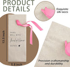 Cute Pink Bow Ribbon Engagement Gift Wine Bag - 1 PCS Bride to Be Gifts for Bridesmaids Bride and Groom Couples Her Him Will You Be My Bridesmaid for Getting Married Engagement Bridal Shower - A51