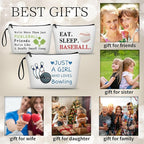 Bowling Party Favors,Bowling Gifts for Women,Makeup Bag With Bowling Keychain,Just A Girl Who Loves Bowling,Bowling Gifts,Graduation Gifts for Her,Bowling Accessories