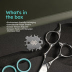 K9 6" 3-in-1 Professional Thinning Shears – Adjustable Thinning Rate (15%, 25%, 35%), Barber Shears Made with Premium VG10 Steel, Lightweight, Razor-Sharp, Ergonomic Handle for Hairstylists
