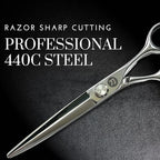 Saki Shears Tanto Professional 6.5" Hair Cutting Shears - Extremely Sharp Hair Cutting Blades for Fine Hair Cutting - Convex Blades - Japanese Steel Scissors for Salon Use
