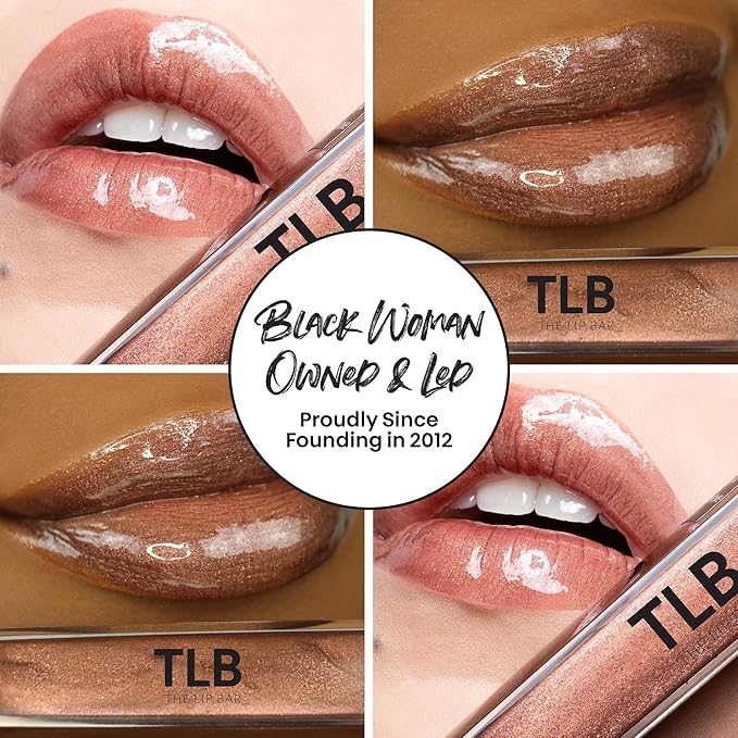 The Lip Bar - Lip Gloss, Extra (Brown Shimmer) 8-Pack - Gloss Up Sheer Finish - Smooth, Not Sticky Formula - Coconut Oil, Olive Oil, Argan Oil & Vitamin E - Vegan & Cruelty Free - .30 fl oz