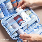 VANDEL Waterproof Hanging Toiletry Bag for Travelling, Hanging Makeup Bag, Cosmetic Travel Bags for Women Travel Toiletry Bags, Makeup Case Toiletries Organizer Hygiene Bathroom Shower Caddy