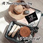 Minimalism Makeup Bag - She Is Strong, Fierce, Brave, Full Of Fire - Energy Quotes Cosmetic Bag, Toiletry Bag Gift For Girls, Teen, Personal Care & Accessories(Dark) - A08