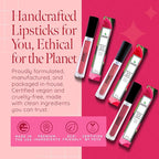 Aromi Rosy Peach Metallic Liquid Lipstick | Long-Lasting Lip Color with Shimmery Finish, Rose Gold Shade (Pumpkin Spice)